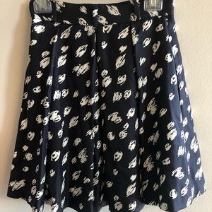 Kate Spade Pleated, Silk Fit & Flare Mini Skirt